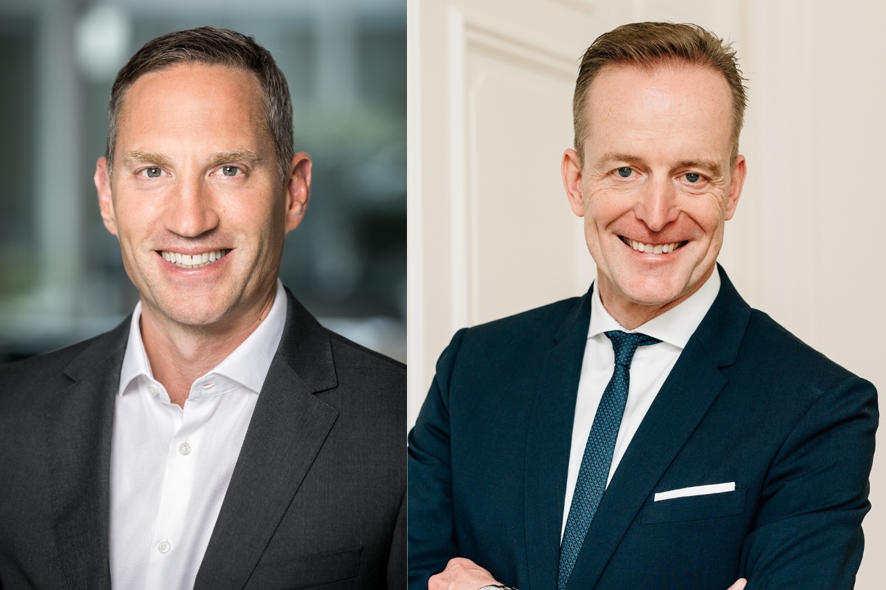 Der kommende und der amtierende Vorstandsvorsitzende der KS/Auxilia - Maximilian Beck (li.) und Rainer Huber.