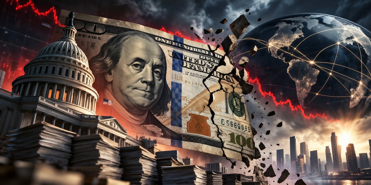 Zerbrechender US-Dollar im Finanzstrum