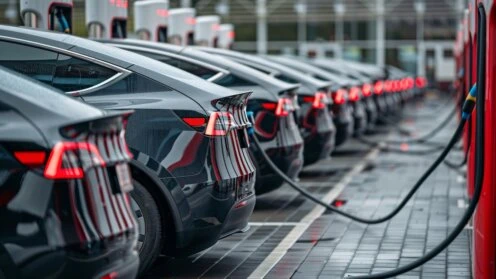 Kfz-Versicherung: Eine Flotte von Elektroautos